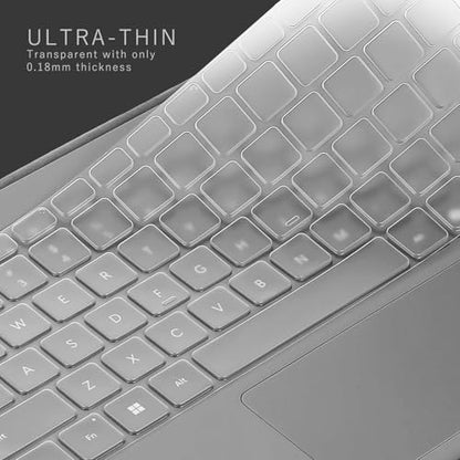 Keyboard Cover for 2025 Surface Laptop 13" Copilot+ PC, Clear TPU US Layout | Ultra-Thin, High Transparency, Backlit Clear, Anti-Dust, Anti-Fingerprint, Soft TPU, Washable, Precise Fit - size: Surface Laptop 2025 13"