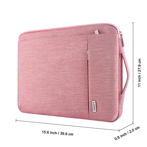 LANDICI 360°Protective Laptop Sleeve 15.6 Inch for MacBook Pro 16 M2/M1, MacBook Air 15,Computer Cover Bag,15-16" HP Dell Asus Lenovo Laptop, Pink - color: Pink, size: 15-16 Inch