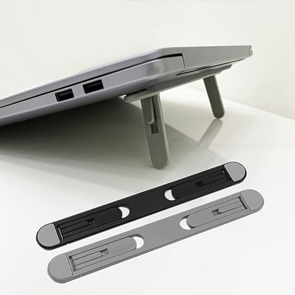Adjustable and Foldable Laptop and Tablet Stand | Cooling Design, Adjustable Height, Lightweight Material, Suitable for Home, Office, Dorm, Car Travel (GY) - color: GY
