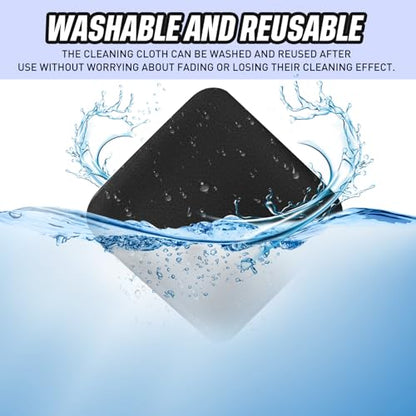 Hahafelt 4 Pcs Car Screen Cleaner Car Touch Microfiber Screen Cleaner Cloth Cleaning Wipes Interior Pad for Vehicle Dashboard LCD Accessories 4.13×4.13 Inches(Square) - style: Square