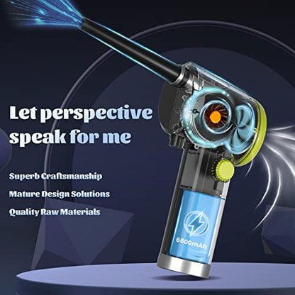 Compressed air Duster Electric, Computer air Blower Gun, air Blower for Computer Keyboard, Cordless air Duster, for Cleaning Camera Toys Greenery Computer Keyboard, etc（Brushless Motor）