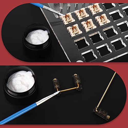 RUNJRX Keyboard Switch Lube Kit GPL 205G0 0.53oz/15g, Switch Opener for Cherry MX TTC Holy Pandas Switch,Switch Lube Tools for Gaming Keyboard - style: Lube Kit-H