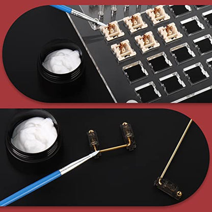 RUNJRX Keyboard Switch Lube Kit GPL 205G0 0.53oz/15g, Switch Opener for Cherry MX TTC Holy Pandas Switch,Switch Lube Tools for Gaming Keyboard - style: Lube Kit-H