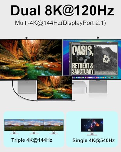 Thunderbolt 5 Cable 3.3ft [120Gbps Bandwidth Boost], USB4 2.0 Cord 240W PD3.1 Charging, Supports 16K or Dual 8K Display, Compatible with M4 MacBook Pro, iPhone 17 Pro, eGPU, SSD 1m - size: 3.3Ft