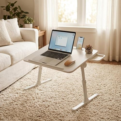 Laptop Bed Tray Desk, Height Angle Adjustable Laptop Bed Stand, Portable Laptop Desk with Foldable Legs, Foldable Laptop Tablet Table for Sofa Couch Floor Grey - color: Gray
