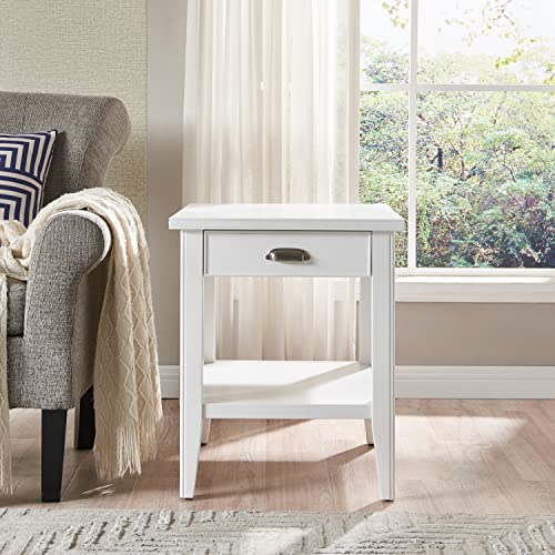Leick Home Laurent End Table, 24", White - color: White