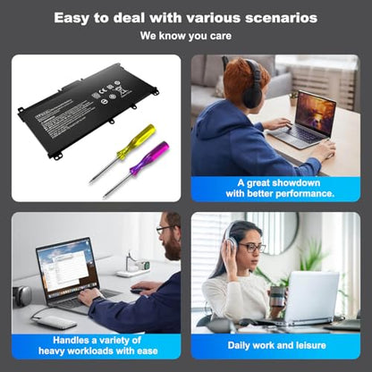 TF03XL Laptop Battery Compatible with HP Pavilion X360 15-CC 15-CD 14-BF Series 920070-855 920046-421 14M-CD0003DX 14M-CD0001DX 15-CC0XX 15-CC123CL 15-CC023CL 15-CC1XX 15-CC563ST 17-AR050WM - size: 7.5 * 4 * 0.2 Inch TF03XL