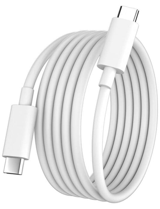 6FT USB C to USB C Charging Cable 65W Laptop Charger Cord,White | Type C Charging Cord for HP Spectre Envy/DELL/Chromebook/Thinkpad/Acerfor Samsung/Mac Laptop Computer Power Cable Replacement - color: White, size: 6FT/1.8M