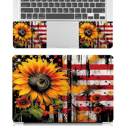 Universal Laptop Skin Sticker Decal for 11.6”12" 13" 13.3" 14" 15" 15.4" 15.6" Reusable Waterproof Scratch-Scratch Resistant Protective Vinyl Laptop Notebook Skin Stickers - Yellow Sunflower Flag - color: Yellow Sunflower Flag
