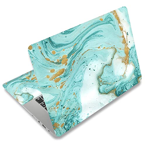 Laptop Skin Sticker Decal,13.3" 14" 15" 15.4" 15.6 inch Laptop Universal Vinyl Skin Sticker Cover,Dustproof Waterproof Reusable Art Decal Protector with Free 2 Wrist Pads (Marble 14) - color: Marble 14