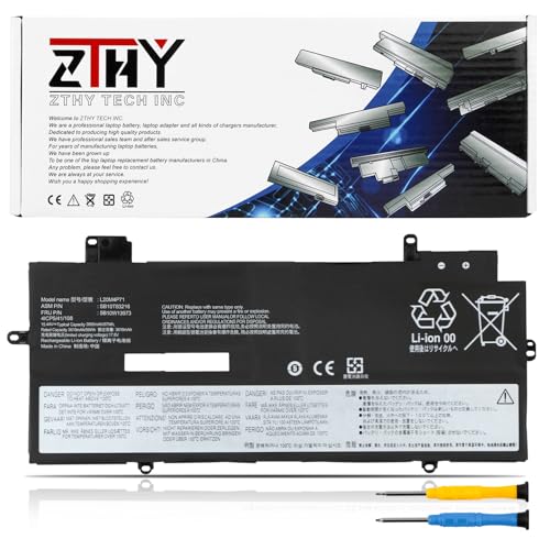 L20M4P71 L20C4P71 Battery for Lenovo ThinkPad X1 Carbon Gen 9 Gen 10 Gen 11 | ThinkPad X1 Yoga Gen6 Gen7 Gen8 /X1 Carbon 9th 10th 11th Gen /Yoga 6th 7th 8th Gen 2021 2022 Laptop L20D4P71 L20L4P71 57Wh - size: 9.84*4.53*0.19 inch L20M4P71