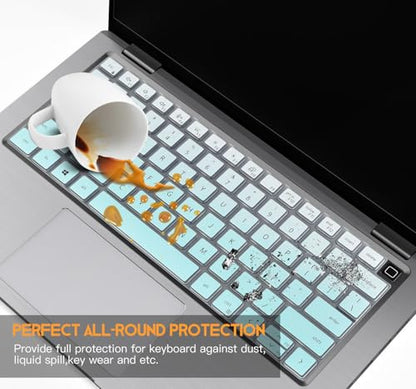 CaseBuy Keyboard Cover for Dell Latitude 7420 7430 7440 7450 14, Latitude 3450 3440 5450 5440 5430 5431 5420 9420 9430, Latitude 9510 9520 7520 15.6 & 7650 7640 16" Laptop Skin-Ombre Mint - color: Ombre Mint