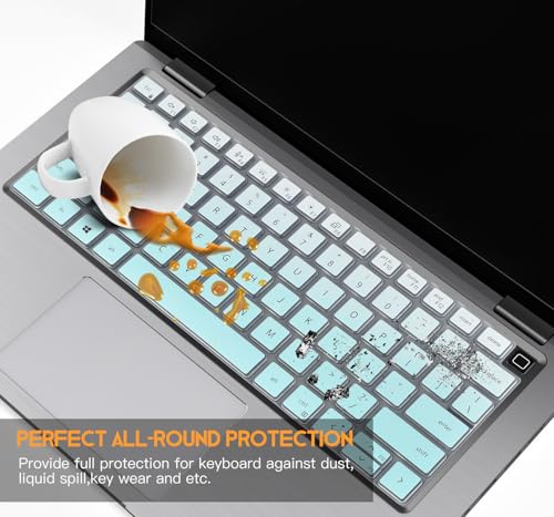 CaseBuy Keyboard Cover for Dell Latitude 7420 7430 7440 7450 14, Latitude 3450 3440 5450 5440 5430 5431 5420 9420 9430, Latitude 9510 9520 7520 15.6 & 7650 7640 16" Laptop Skin-Ombre Mint - color: Ombre Mint