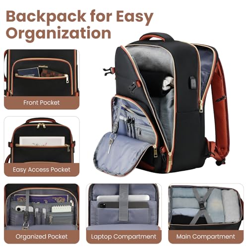 YAMTION Luggage Sets 6 Piece,Hardside 20In Suitcase with Spinner Wheels,TSA Lock,Carry On Suitcase Travel Essentials for Personal Items - color: Black
