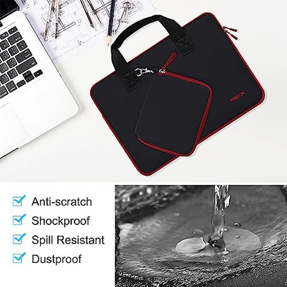 Hseok Laptop Sleeve 13.3-14 inch Case with Small Pouch, Neoprene Computer Bag Compatible with MacBook Neo/Pro 14 M5/M4/M3/M2/M1, Mac Air/Pro 13.3, XPS 14 and Most 13-14 inch Notebooks,B01K02 - color: B01k02, size: 13"-14"