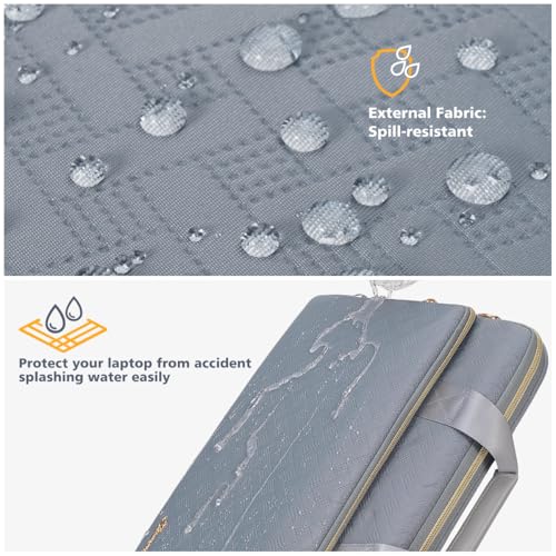 KIZUNA Laptop Sleeve Case 13 Inch Computer Shoulder Bag for 13.6" MacBook Air M2/MacBook Pro 14 M3 M2 M1 MAX/14 Lenovo ThinkPad X1 Carbon/IdeaPad Flex 5 Gen 8/IdeaPad Flex 5i/Yoga 9i Dell,Grey - color: Grey, size: 13-13.3 Inch
