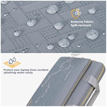 KIZUNA Laptop Sleeve Case 14 Inch Computer Shoulder Bag for 15" MacBook air M4 M3 M2/Lenovo IdeaPad Slim 3i/15 Surface Laptop 7 6/IdeaPad Flex 5/14" Yoga Slim Pro X/Studio 2/HP/Dell,Grey - color: Grey, size: 14 Inch