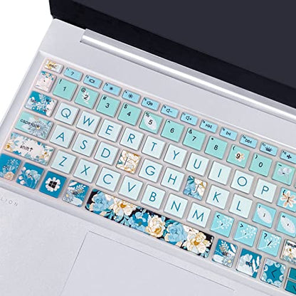 Silicone Keyboard Cover for 15.6 HP Laptop 15-fc 15-fd 15t-fd 15z-fc/HP Pavilion 15-eg 15t-eg 15-eh 15-er, 17z-ca 17-cn 17-cp 17z-cp Model Series,Peony - color: Peony