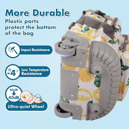 Tilami Rolling Backpack for Kids 18 inch Boys and Girls Laptop Backpack,Lemon - color: Lemon