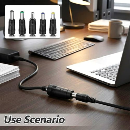 11 Pcs Power Adapter Plug, Universal DC Power Adapter Plug Kit, Connector Tips for Laptop, LED Strip, Router, Camera, AC Charger, 5.5mm x 2.1mm Female Base