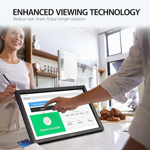 ViewSonic TD2423D 24 Inch 1080p Touch Screen Monitor, 10-Point Multi IR Touch for Retail POS and Kiosk, 7H Scratch-Resistant Glass, Eye Care, 100x100mm VESA Compatible, HDMI, VGA, DisplayPort, USB Hub - style: 24-Inch