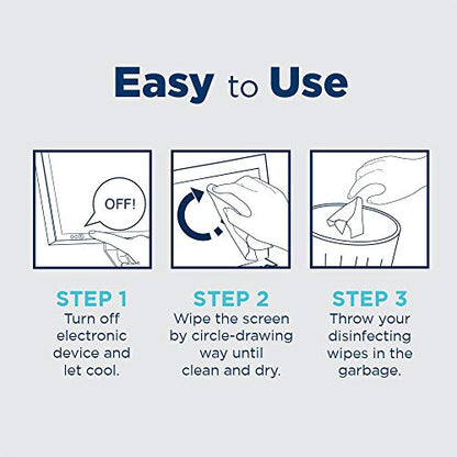 Tech Armor Cleaning Wipes - Screen Wipes for TV Screen, Computer Screen, for Laptop, Phone, Ipad - Computer Electronic kit - 100 Wipes