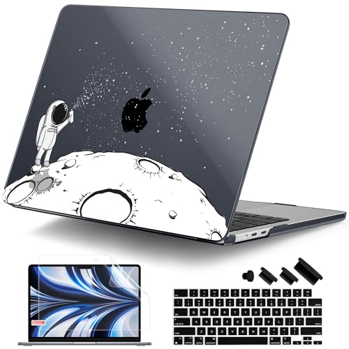 DONGKE for MacBook Air 13 Inch Case M5 2026 M4 2025 M3 M2 2024-2022 A3449 A3240 A3113 A2681, Plastic Hard Shell & Keyboard Cover & Screen Film for MacBook Air 13.6 Inch Case - Astronaut - color: Astronaut
