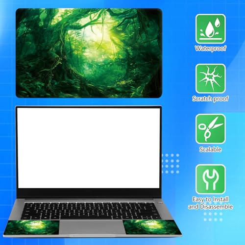 Universal Laptop Skin Sticker Decal for 11.6”12" 13" 13.3" 14" 15" 15.4" 15.6" Reusable Waterproof Scratch-Scratch Resistant Protective Vinyl Laptop Notebook Skin Stickers - Beautiful Green Forest - color: Beautiful Green Forest