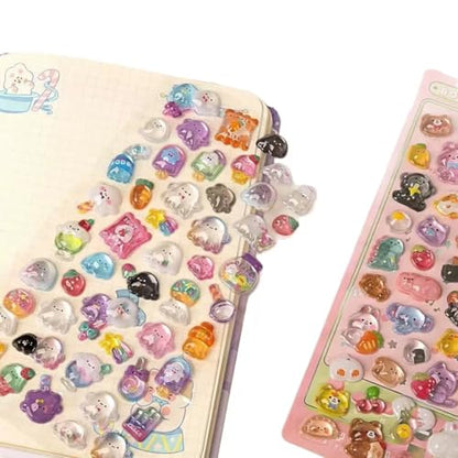 3D Puffy Stickers 6 Sheets 300+ Kawaii Stickers for Phone Case & Handbooks ﻿ ﻿ - style: 6PCS Stickers
