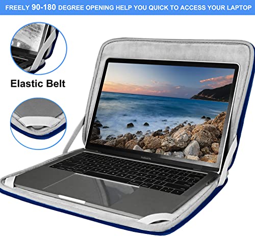 15.6 Inch Laptop Sleeve, Durable Shockproof Protective Cover Flip Case Briefcase Carrying Bag Compatible with 15.6" HP, ASUS, Lenovo, Acer, Notebook, Computer, Ultrabook, Chromebook, Blue - color: Blue, size: 15.6 Inch
