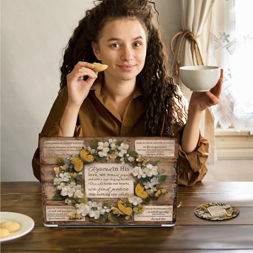 Laptop Skin Sticker Decal 15.6 Inch,12 13 13.3 14 15 15.6 in Laptop Netbook Skins for Notebook,Art Decal Removable Waterproof Scratch Resistant,Universal Vinyl Cover,Floral Bible Test - color: Floral Bible Test