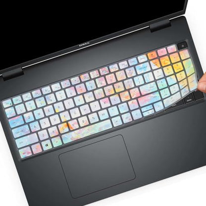 Keyboard Cover for Dell Latitude 3550 3540 5520 5521 5530 5531 5540 5550 & Precision 3590 3591 3580 3581 3560 3570 3561 3571 Laptop, Dell Latitude 15.6 inch Laptop US Keyboard Skin - color: Colors