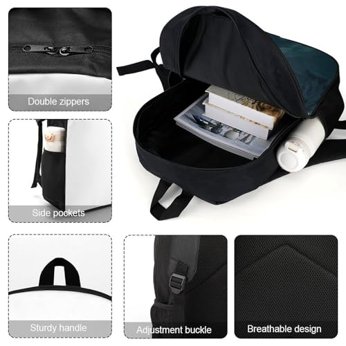 17 Inch Aurora And Cloud Laptop Backpack for Men Women Waterproof Lightweight Travel Backpack Commuter Bag Large Capacity Casual Daypack for Business Trip & Outdoor