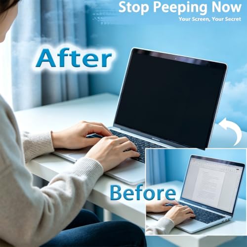 15.6 Inch 16:9 Laptop Privacy Screen Filter - 26° privacy screen | 26° privacy screen, Computer Monitor Privacy Shield and Anti-Glare Protector