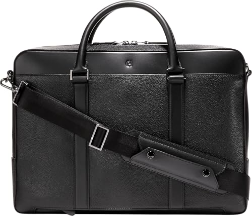Cole Haan Men's Triboro Leather Briefcase - color: Black
