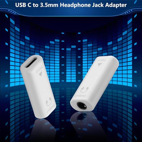 CERRXIAN 2 PCS USB C to 3.5mm Headphone Jack Adapter,Type C Female Input to Aux Female Output Digital Audio Converter for PC, Tablet, Laptop, Microphone, Speaker - style: Type C Female Input to Aux Female