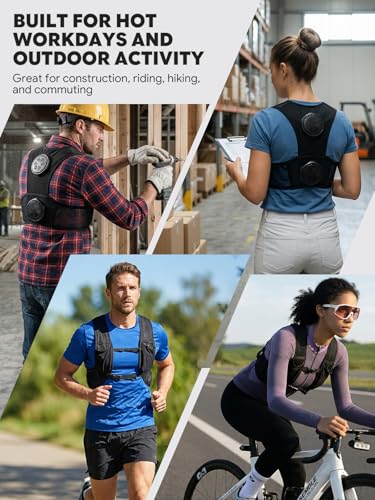LABEWVI Semiconductor Peltier Cooling Vest with 20000mAh Battery Pack, 3 Cooling Modes, Up to -24℃ Cooling - size: Large-XX-Large