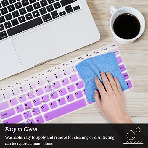Keyboard Cover Skins for Lenovo Idepad S540 14" 14 inch, Lenovo Flex 5 5g 2-in-1 Laptop, Lenovo Ideapad Flex 5 14" Laptop Keyboard Protector - Gradual Purple - color: Gradual Purple