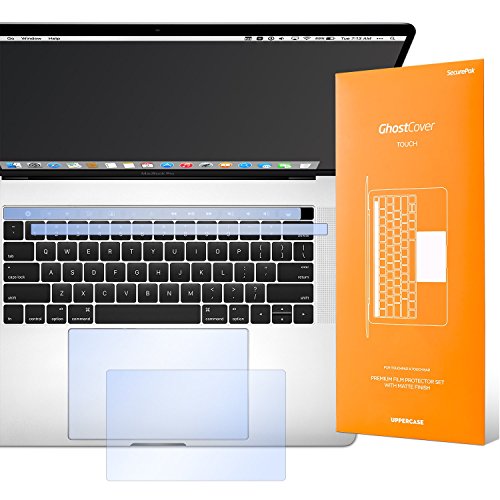 UPPERCASE GhostCover Touch Premium Touch Bar and Trackpad Protector with Matte Finish for 2019 MacBook Pro 16" (2019 MacBook Pro 16, A2141) 2pk - size: MacBook Pro 16" (2019+ ONLY)