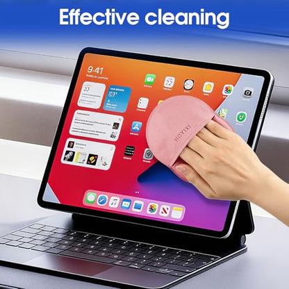 HoYiXi Microfiber Screen Cleaning Cloth for Laptops, Computer, Tablets, TV, Cellphone, Camera,Kindle eReaders,iPad, iPhone, Mac Book, Car Screen,Monitors,Smartscreen,Premium Polishing Cloth, - color: 2