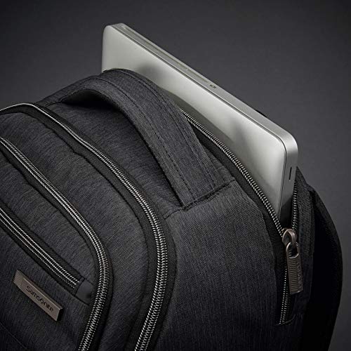 Samsonite Modern Utility Double Shot Laptop Backpack, Charcoal Heather, One Size