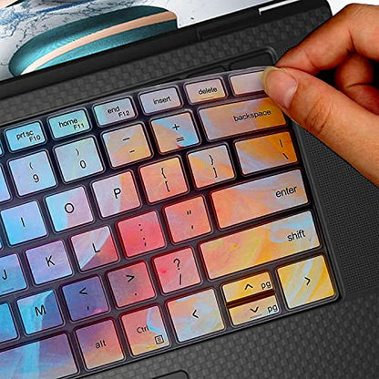 Colorful Keyboard Cover for Dell XPS 15 9500 9510 9520 9530 15.6 Inch & XPS 17 9720 9700 9710 9730 17 Inch & DELL Precision 5770 5570 5760 5560 15.6" 17.3" (NOT FIT XPS 13 14 16 inch) - color: Colorful