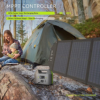 EnginStar Portable Power Station, 150W 155Wh Power Bank with 110V AC Outlet, 6 Outputs External Battery Pack Portable Backup Battery Laptop Charger with LED Light for Home Camping - color: Green