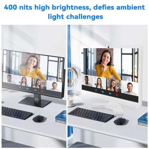 22 inch Touch Screen Monitor with Webcam FHD 1920x1080P Computer Monitor FreeSync HDR HDMI Ports Eye Care Frameless VESA Mount