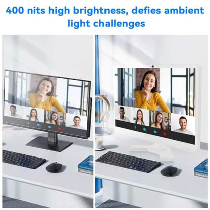 22 inch Touch Screen Monitor with Webcam FHD 1920x1080P Computer Monitor FreeSync HDR HDMI Ports Eye Care Frameless VESA Mount