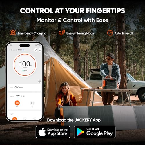 Jackery Solar Generator 1000 v2 with 2 * 200W Solar Panels, 1070Wh LiFePO4 Portable Power Station, 1500W AC Output, 1hr Fast Charge, Backup Power for Outdoor Camping, RV, Off-Grid & Emergency - style: E1000v2+200Wx2