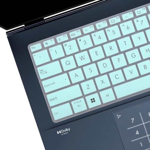Keyboard Cover Skin for ASUS ZenBook 14X OLED UX3404 UX3405, ZenBook 14 Q425 Q415 Q410VA Q415 Q420 Q420VA, ZenBook Flip 14 OLED UP3404, ZenBook Pro UX6404 14 inch Laptop US Layout-Hotblue - color: Hotblue