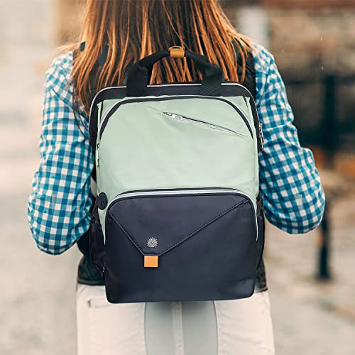 Hap Tim Laptop Backpack, Travel Carry on Backpack for Women, Nurse Teacher Work Backpack (7651-GB) - color: Green Black