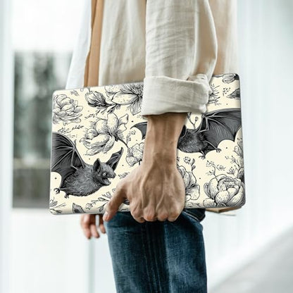 Reusable Universal Laptop Skin Sticker, Cut to Fit for 11.6–15.6 Inch Laptops, Waterproof Protective Film, No-Residue - Bat Floral - color: Bat Floral