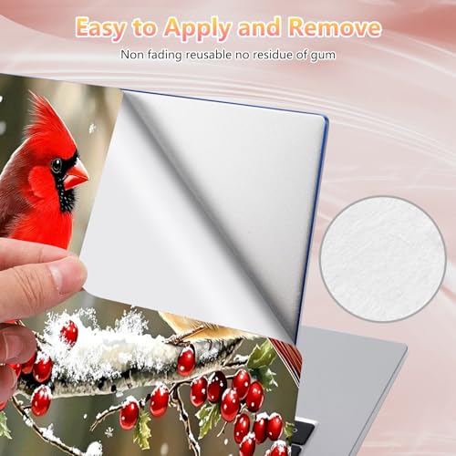 Laptop Skin Sticker Decal 12" 13" 13.3" 14" 15" 15.6",Waterproof Scratch Resistant Vinyl,Reusable Easy to Apply,for MacBook HP Dell Notebooks Netbooks Laptop,2 Wrist Pads,Cardinal Bird Tree - color: Cardinal Bird Tree